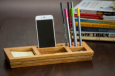 Shades of Brown Table Organizer (With Post-It Sticky Note)