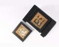 Set of 6 coasters with stand ( Black )