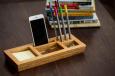 Shades of Brown Table Organizer (With Post-It Sticky Note)