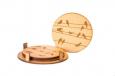 Round Coasters With Birds Design Engraved ( Set Of 4)